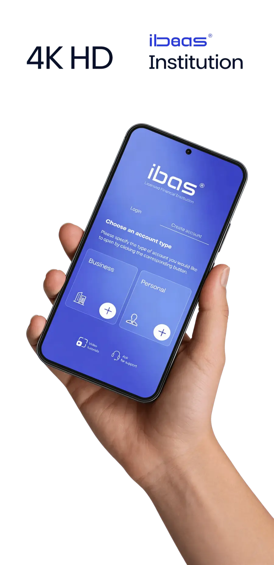 IBAS mobile app in hand